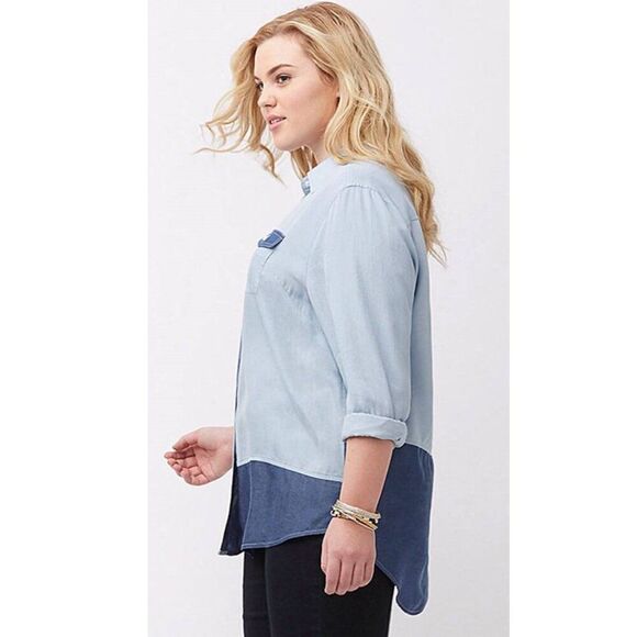 Lane Bryant Tunic Shirt Size 20 Oversized  Long Sleeve Like New - Picture 3 of 16